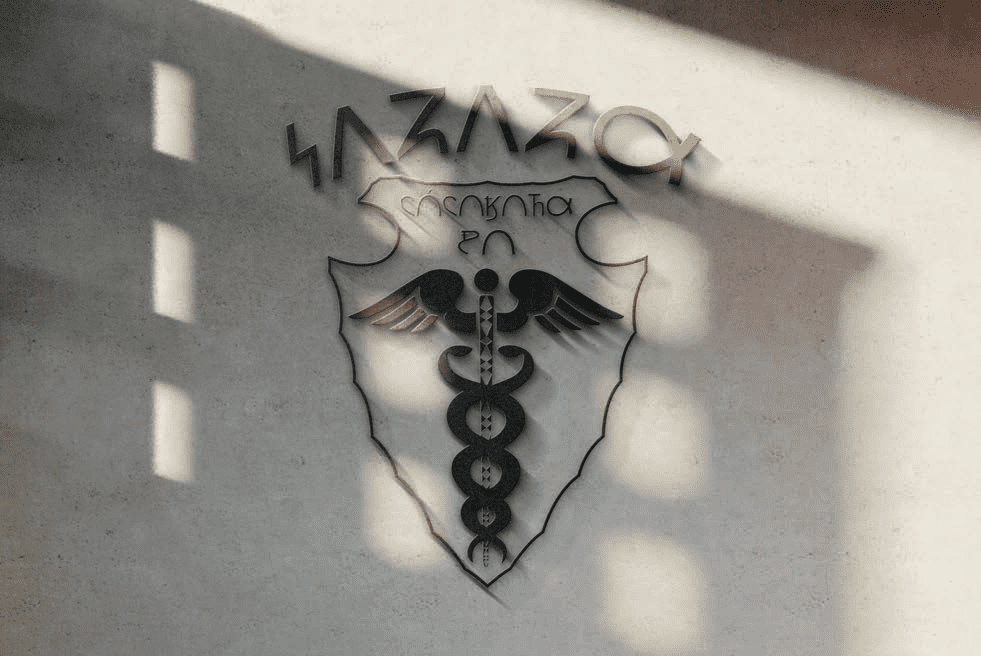 osage nation logo on a wall